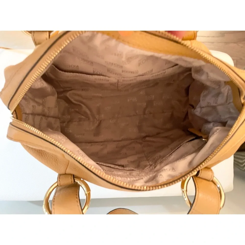 MICHAEL KORS Leather Fulton Caramel Satchel